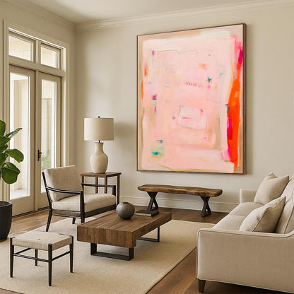 Pink - Toned Minimalist Art for Scandinavian - Style Nurseries DLZ0105