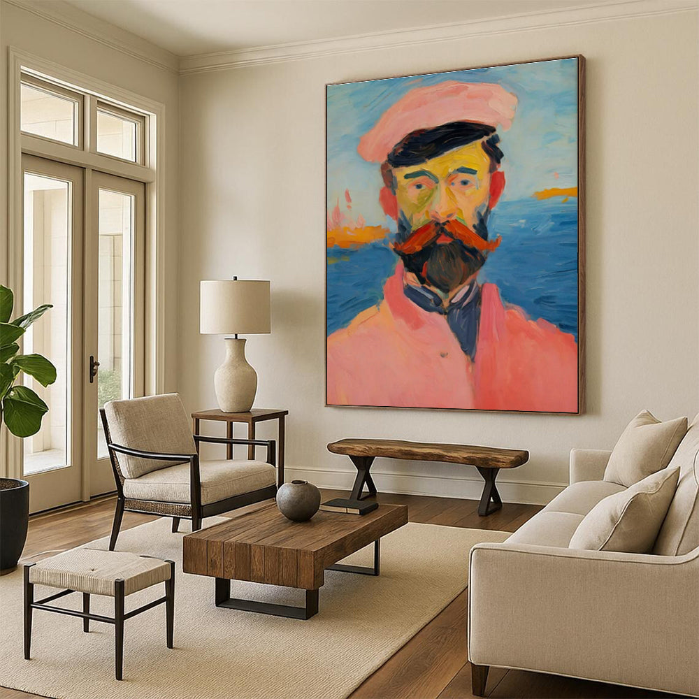 Portrait Art with Coastal Background for Nautical - Themed Restaurant & Art - Focused B&B DLZ1762