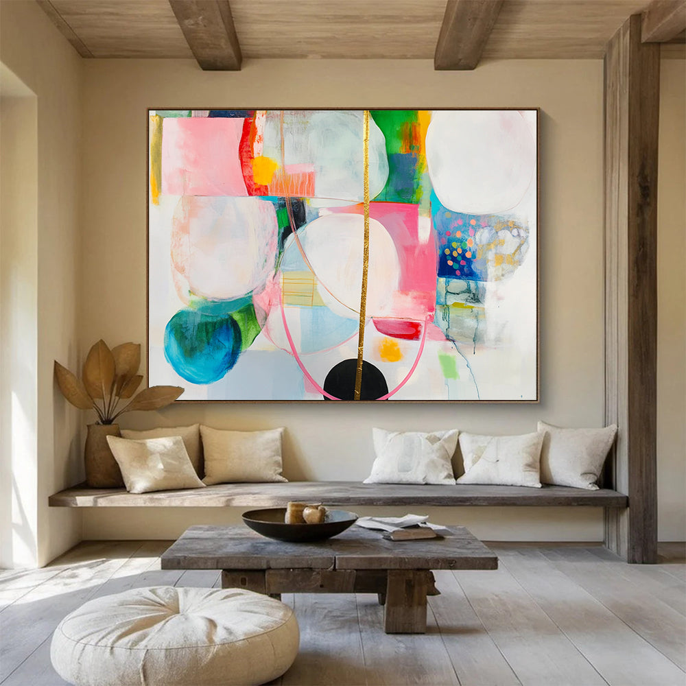 Circular and Colorful Art for Girls’ Bedroom & Creative Lounge SC375