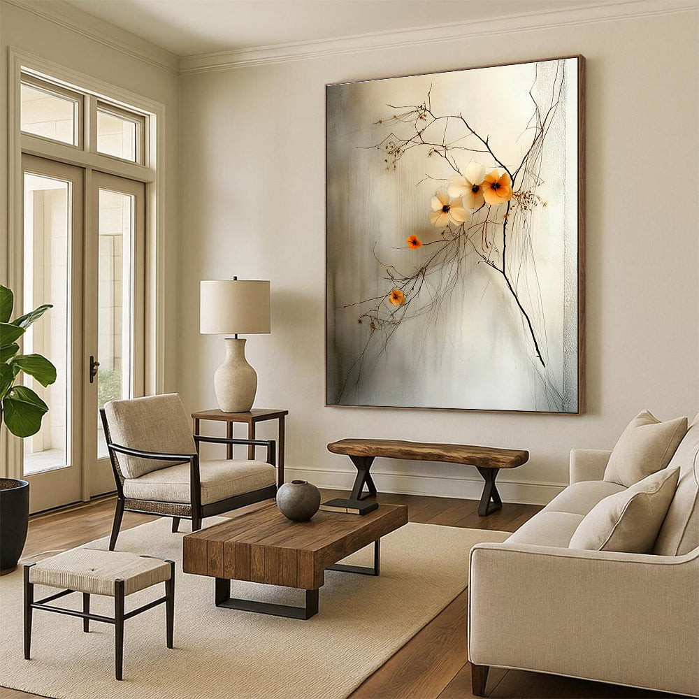Delicate Dried Flower Arrangement for Minimalist Spa & Rustic Home Decor STSC856