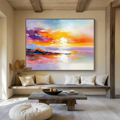 Colorful Sunset Abstract Art for Modern Art Gallery & Rooftop Bar SC422