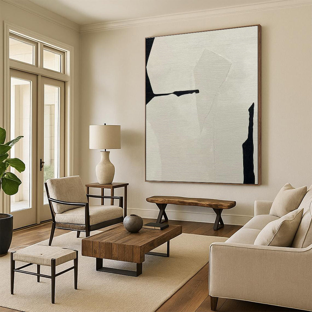 Black - White Geometric Art for Sophisticated Home Theater Lounges DLZ0239