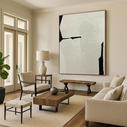 Black - White Geometric Art for Sophisticated Home Theater Lounges DLZ0239