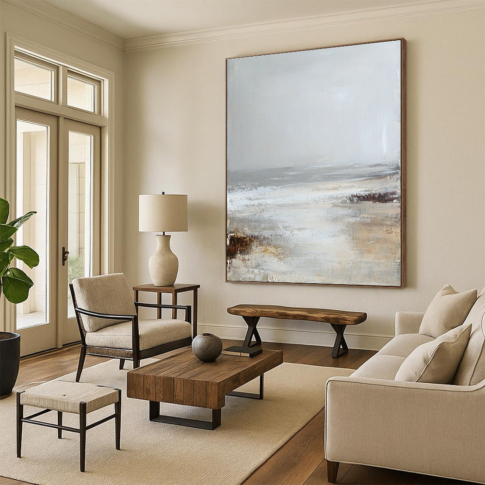 Minimalist Beach Scene for Serene Home Office & Coastal - Style Living Room STSC232