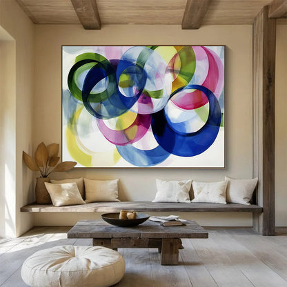 Interlocking Color Rings Art for Fashion Boutique & Art - Loving Home Office SC525