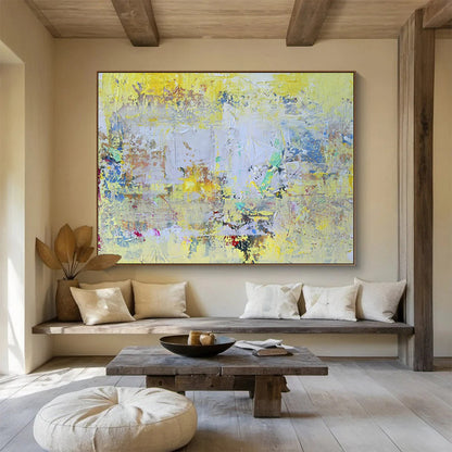 Yellow - Toned Colorful Abstract Art for Creative Coworking Space Lounges DLZ2578