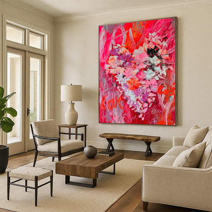 Pink Floral Love Art for Valentine's Day Event Space & Girly Boutique DLZ2112