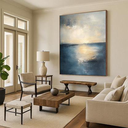 Serene Sea at Dusk for Coastal Bedroom & Relaxing Spa Lounge STSC461