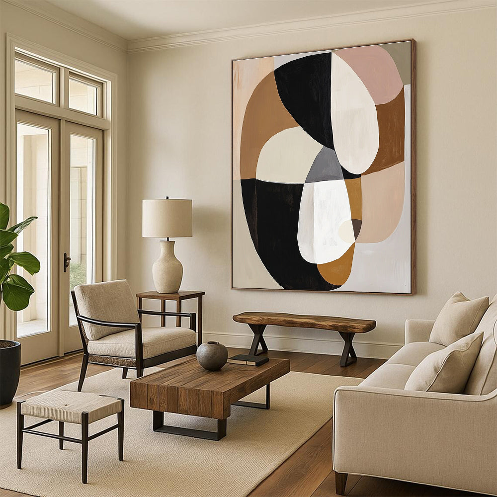 Geometric Neutral Shapes for Scandinavian - Style Home & Minimalist Office STSC740