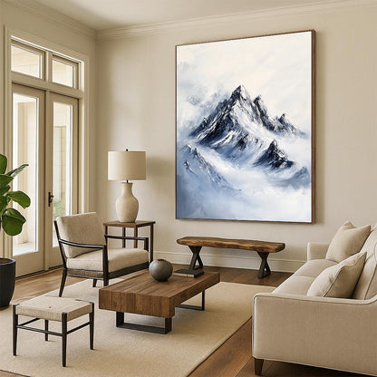 Snowy Mountain Peaks for Ski Lodge & Zen - Inspired Study STSC1168