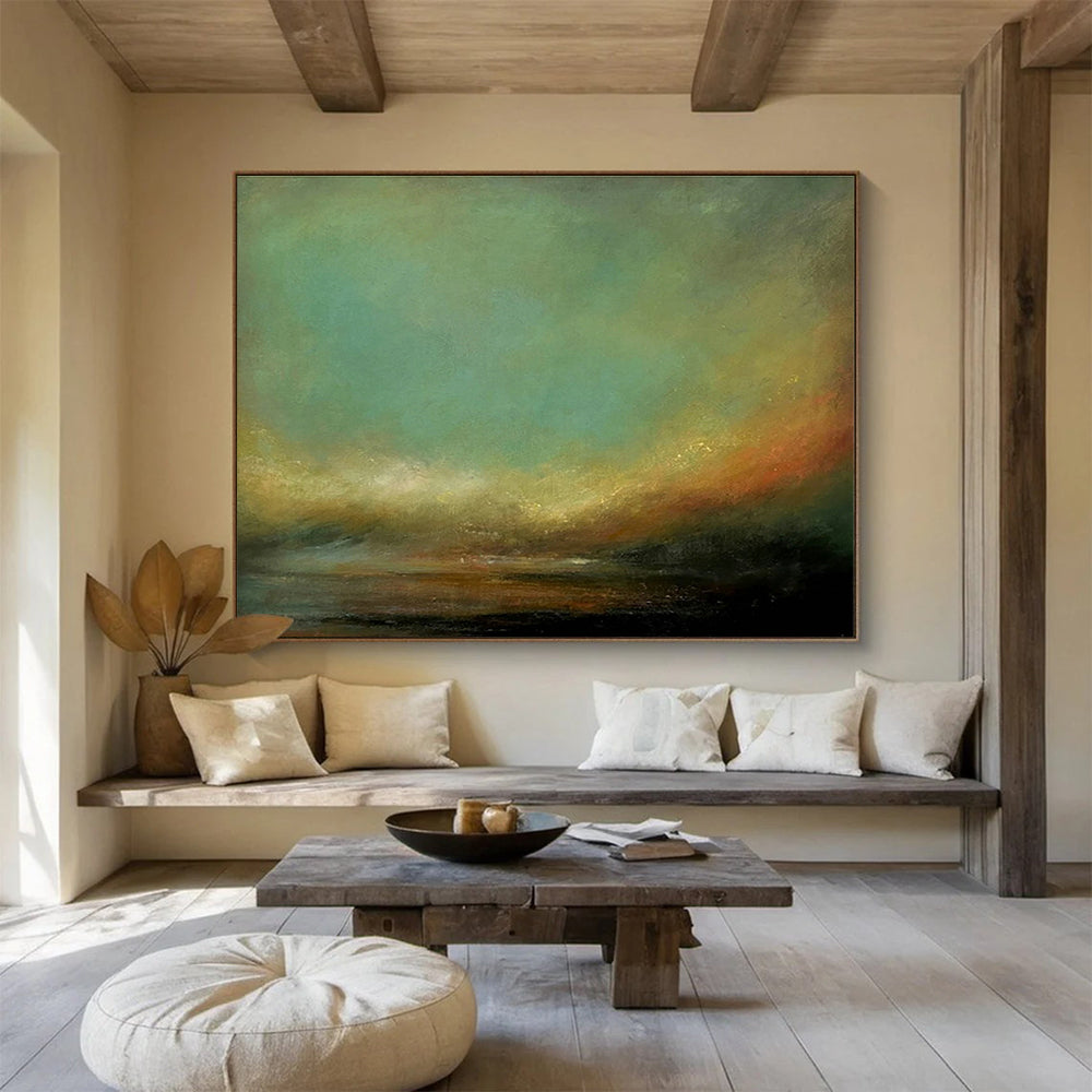 Gradient Landscape Oil Painting for Modern Art Gallery Minimalist Spaces DLZ3162