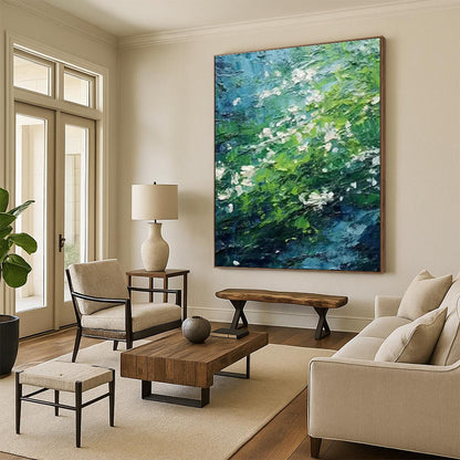 Textured Greenery Art for Botanical Conservatory & Rustic Bed and Breakfast DLZ1411