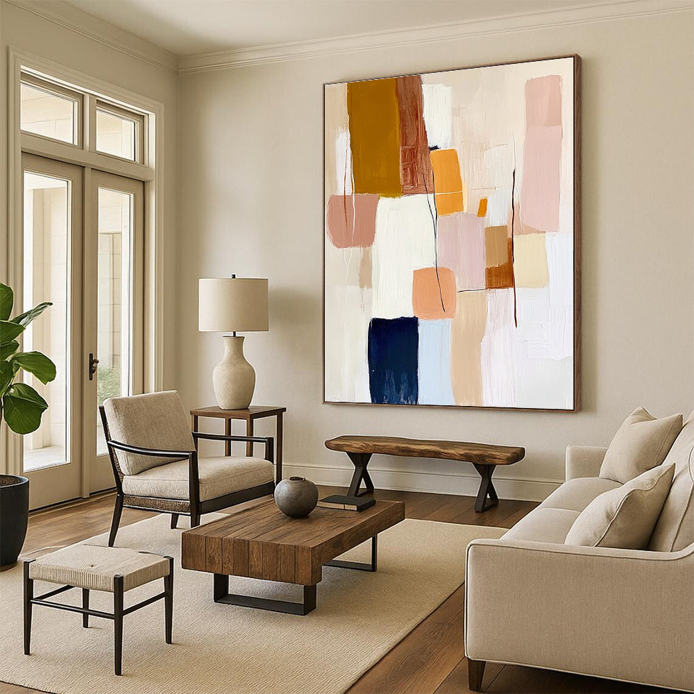 Pastel Color Block Abstract for Feminine - Inspired Boutique & Cozy Café STSC755