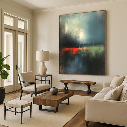 Dark Landscape Abstract Art for Study & Bedroom STSC702