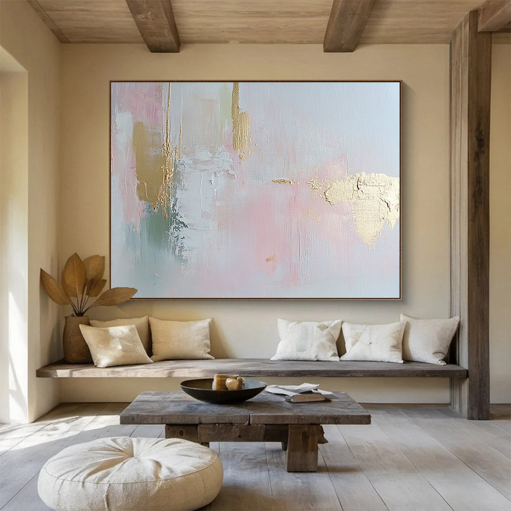 Pastel and Gold Abstract Art for Bridal Suite & Chic Boutique SC386