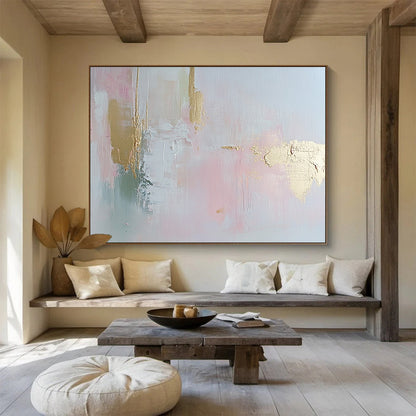 Pastel and Gold Abstract Art for Bridal Suite & Chic Boutique SC386