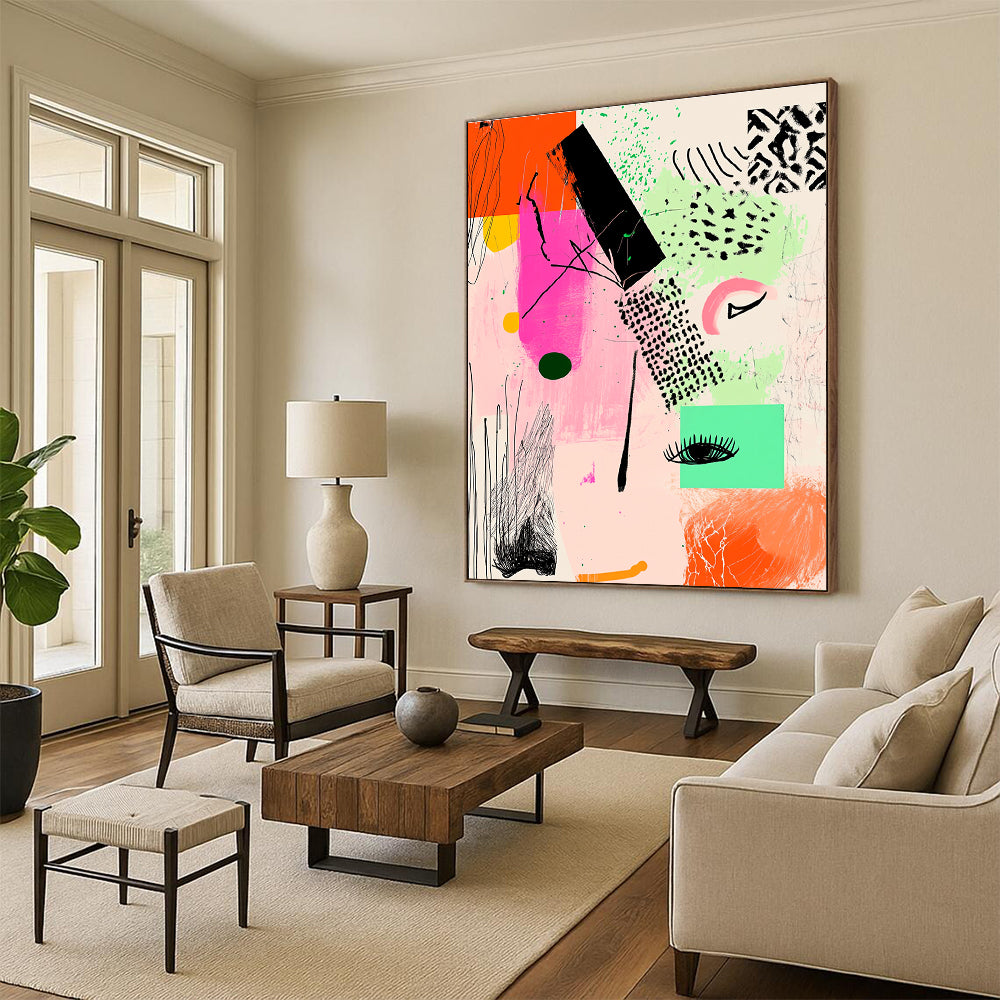 Abstract Face Collage for Bohemian - Style Beauty Salon & Artistic Fashion Boutique STSC982