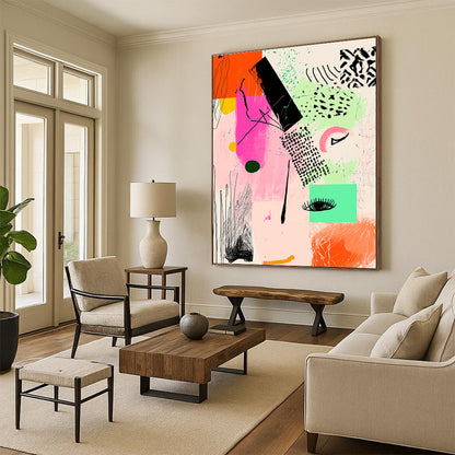Abstract Face Collage for Bohemian - Style Beauty Salon & Artistic Fashion Boutique STSC982