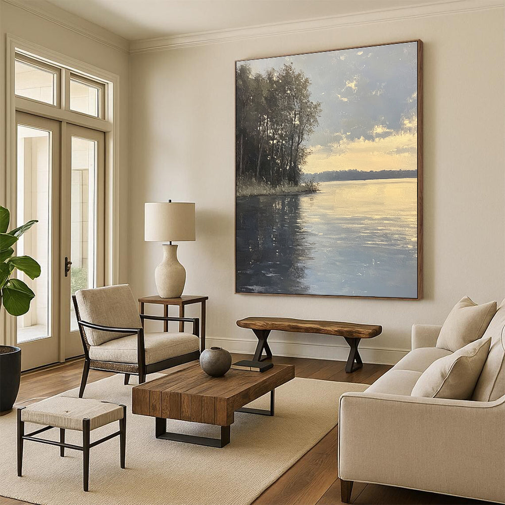Lake at Dusk for Nature - Inspired Spa & Rustic Home Office STSC885