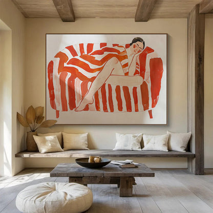 Sofa Nap Figure Art for Cozy Bedrooms DLZ2471