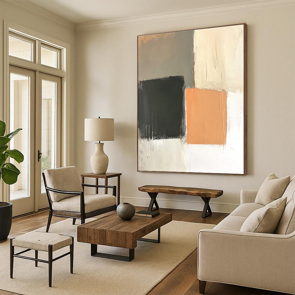 Geometric Color Block Abstract for Mid - Century Modern Home & Creative Studio STSC654