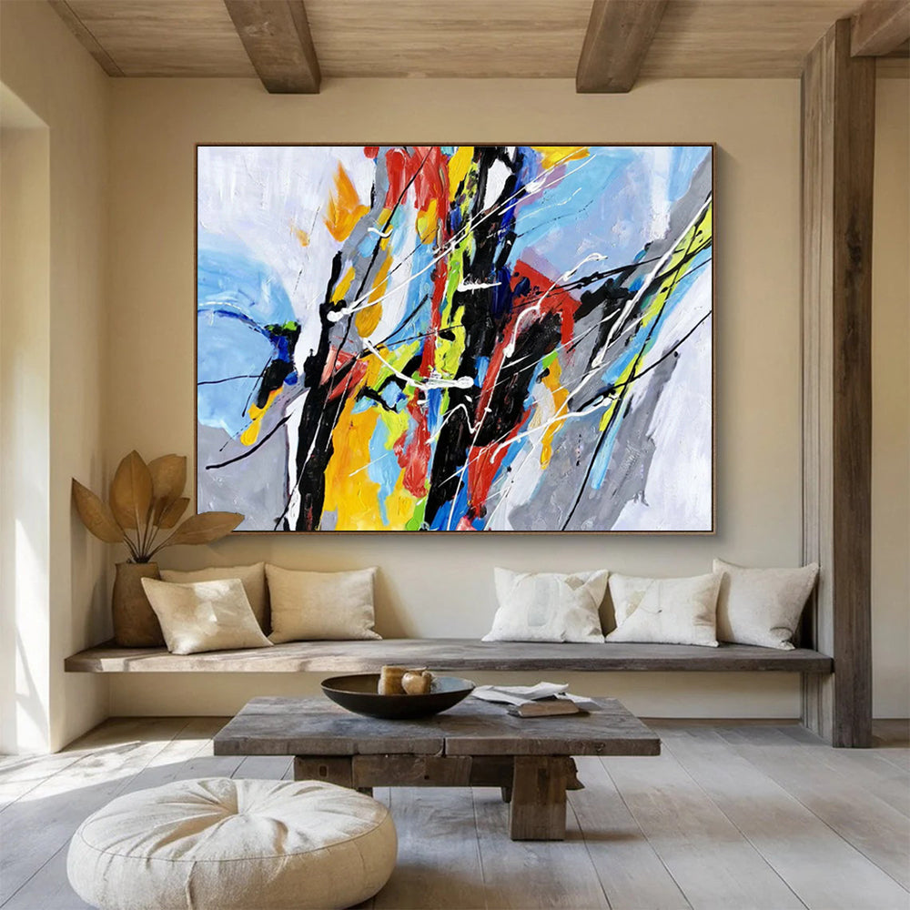 Colorful Line Abstract Art for Art Gallery Entrances DLZ2549