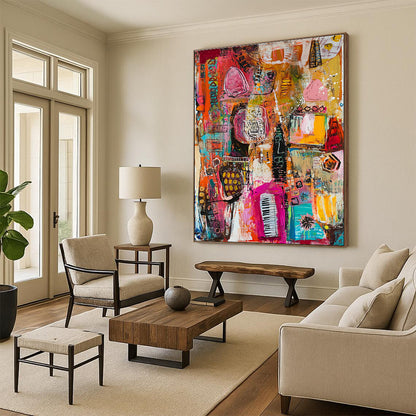 Vibrant City Abstract for Creative Studio & Urban - Chic Restaurant STSC821
