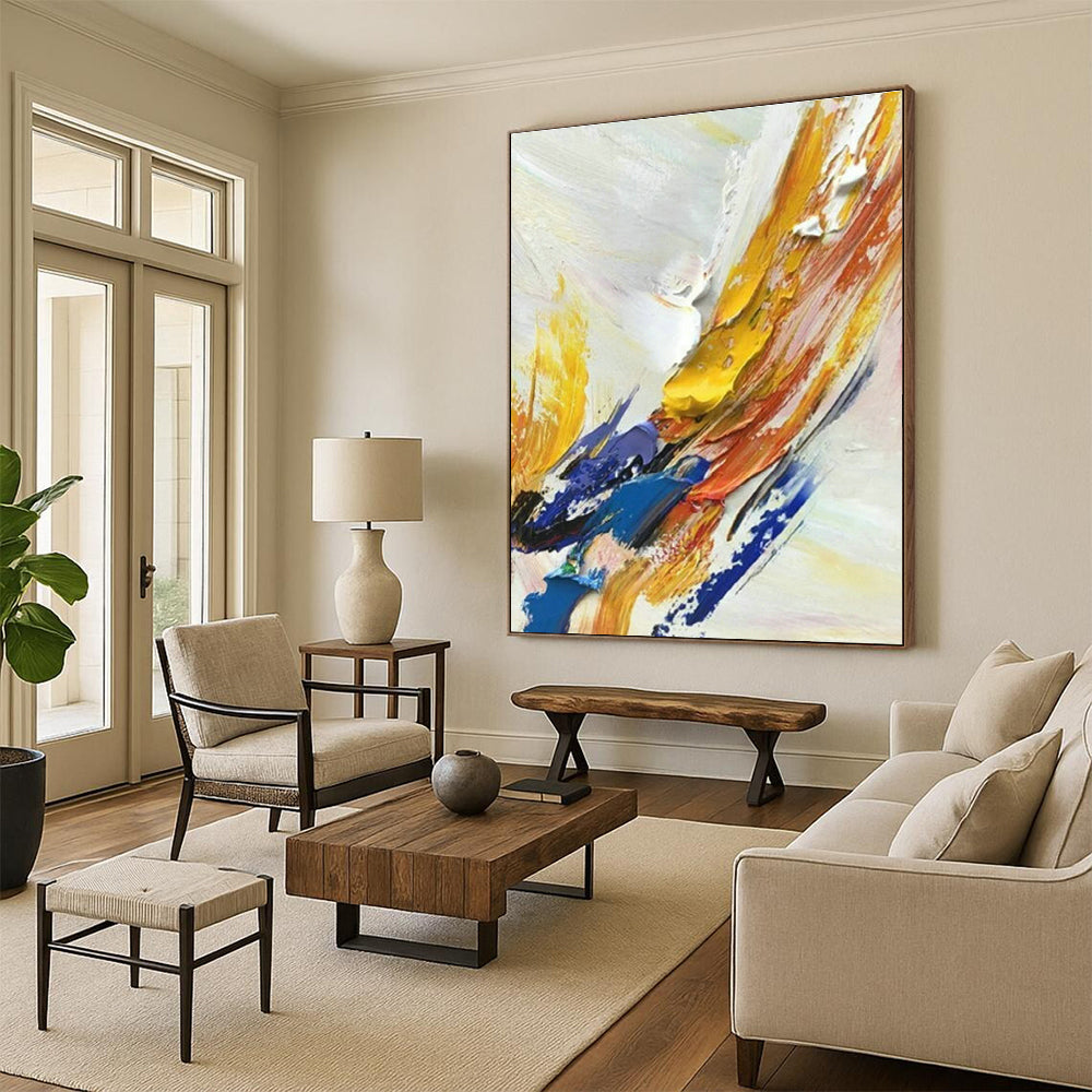 Vibrant Colorful Abstract Art for Bohemian Bedroom & Art Gallery Café DLZ1446