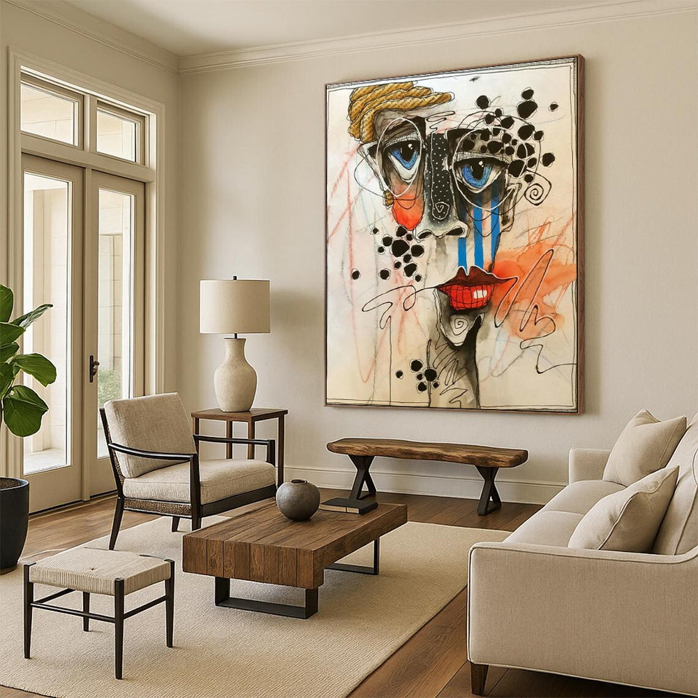 Abstract Face Art for Modern Art Gallery & Creative Studio DLZ2321