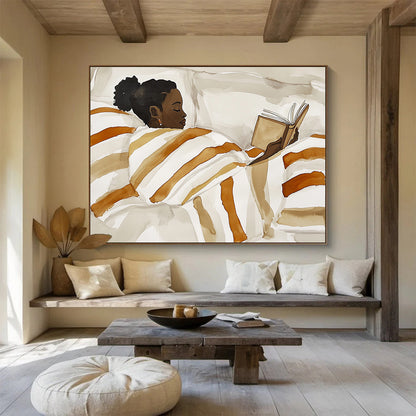 Cozy Lifestyle Art for Bedroom & Bookstore Café SC617