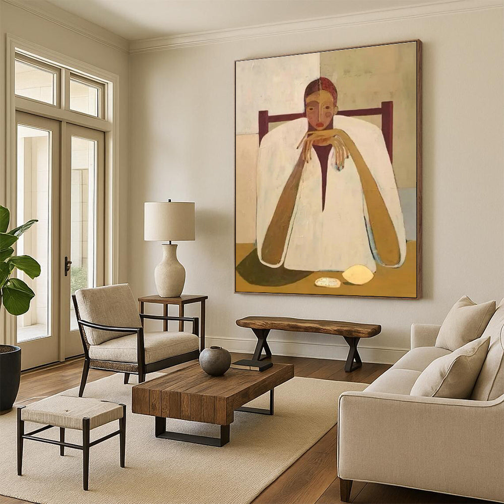 Figure Sitting Pose Art for Living Room & Bedroom DLZ0430