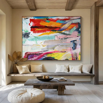Colorful Stroke Abstract Art for Trendy Retail Store Window Displays DLZ2689