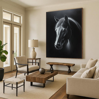 Realistic Horse Portrait for Equestrian Clubhouse & Luxury Home Study STSC1076