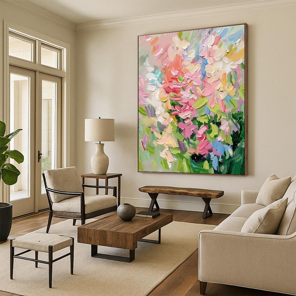 Impressionist Flower Bouquet Art for Garden Party Venue & French - Style Café DLZ1410