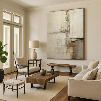 Distressed - Line Abstract Art for Warehouse - Style Home & Artistic Studio Space DLZ1326