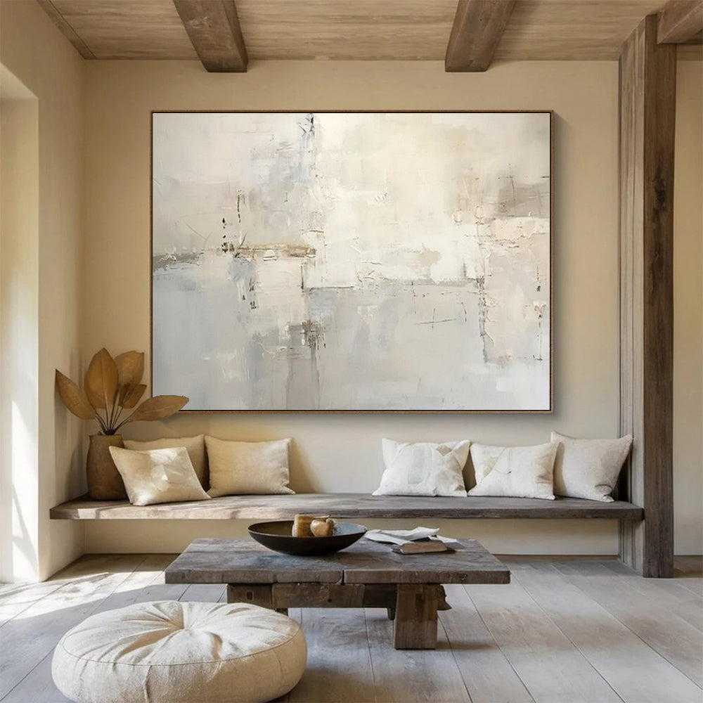 Gray - White Abstract for Contemporary Office Workspace DLZ3008