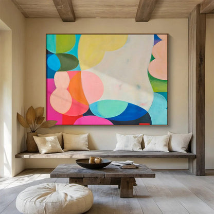 Colorful Circle Abstract Art for Playful Kids’ Rooms DLZ2440