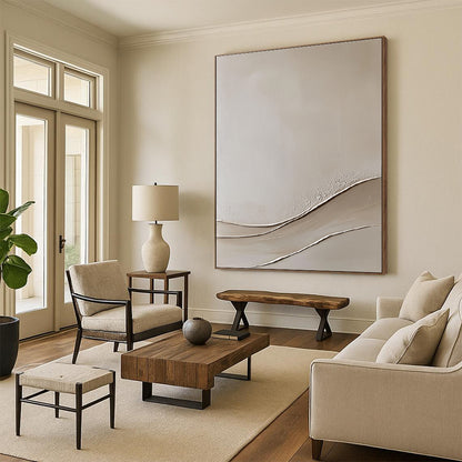 Beige Textured Abstract for Minimalist Living Room & Spa Retreat STSC867