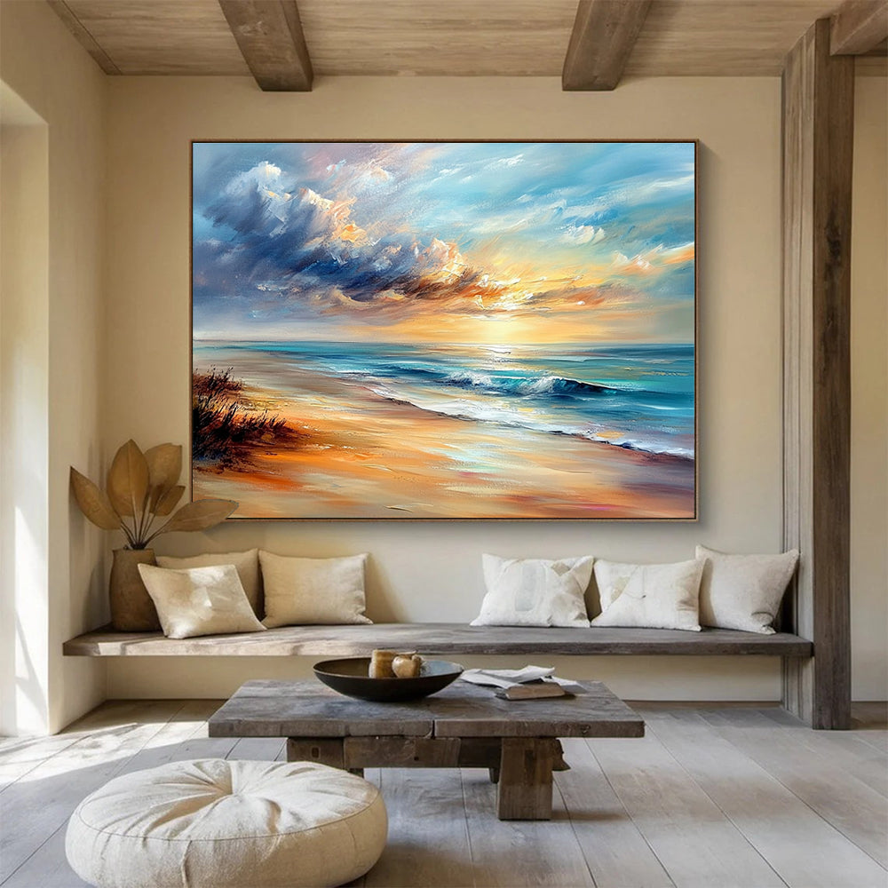 Breathtaking Beach Sunset Art for Coastal Living Room & Vacation Rental SC415