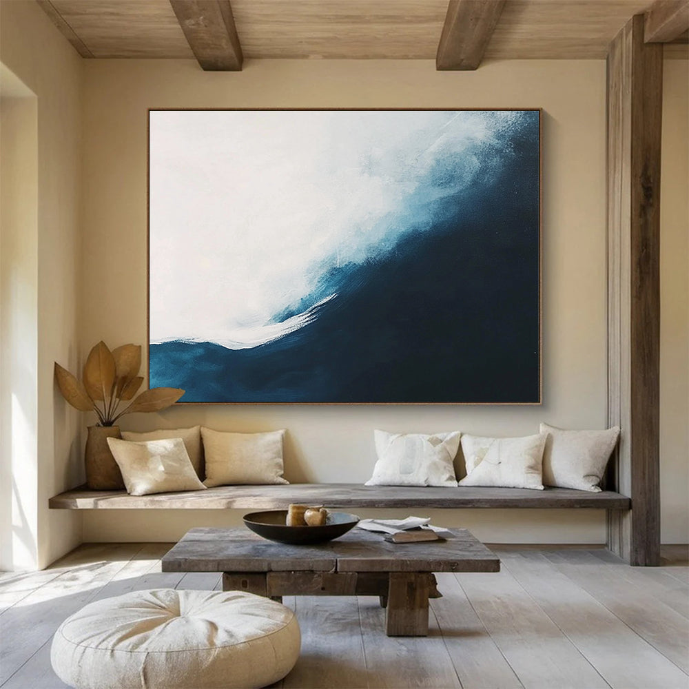 Dynamic Sea Wave Art for Nautical - Themed Bar & Surfer’s Loft SC162