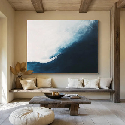 Dynamic Sea Wave Art for Nautical - Themed Bar & Surfer’s Loft SC162