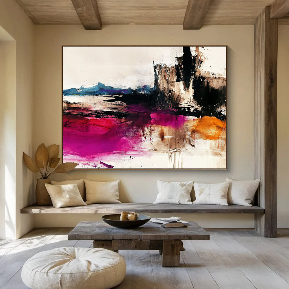 Color - Blended Abstract Landscape Art for Mountain Lodge & Spiritual Retreat SC046