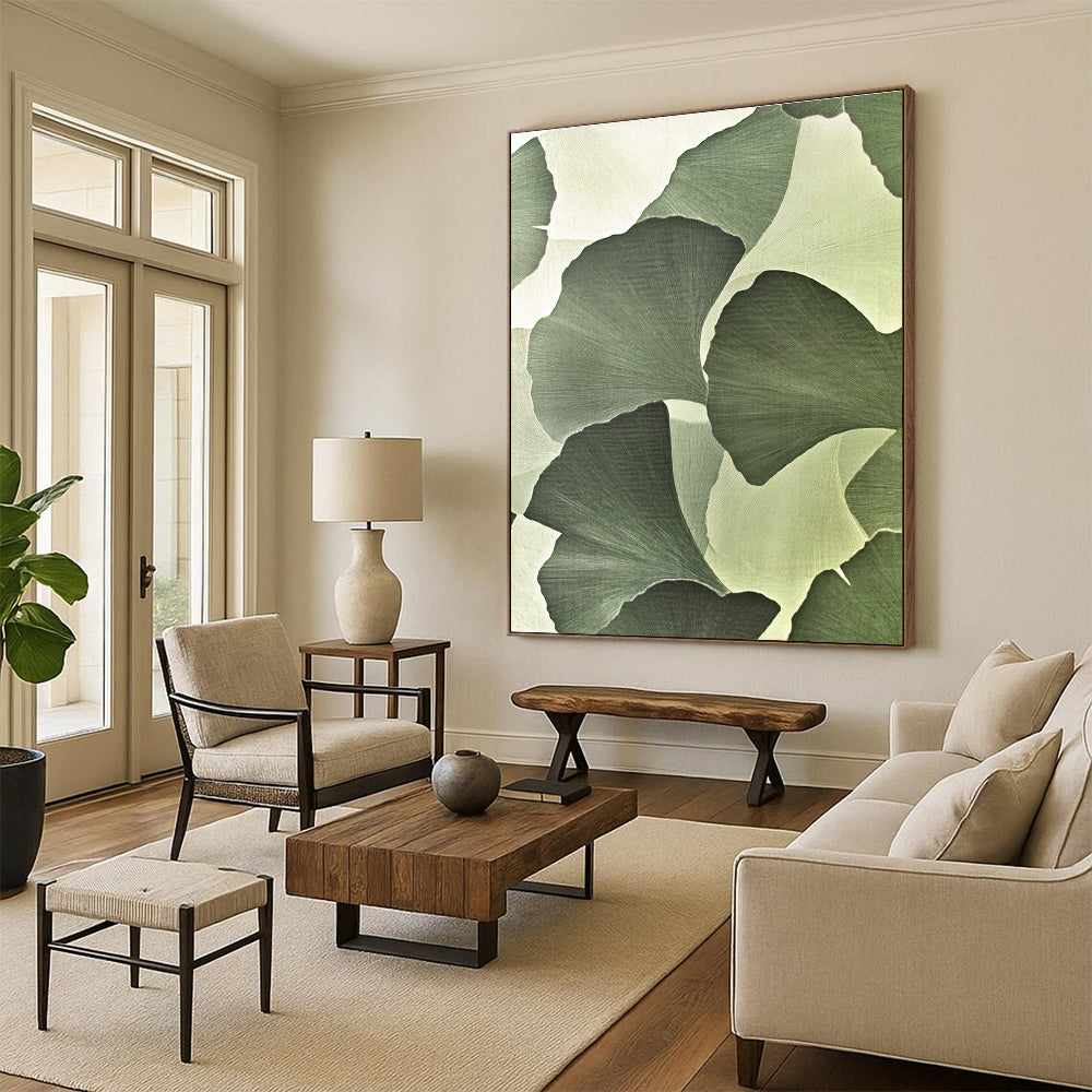 Ginkgo Leaf Pattern for Asian - Inspired Tea House & Botanical Art Studio STSC942