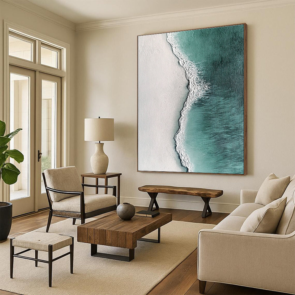 Aerial View of Turquoise Beach for Nautical - Themed Bedroom & Beachfront Café STSC532