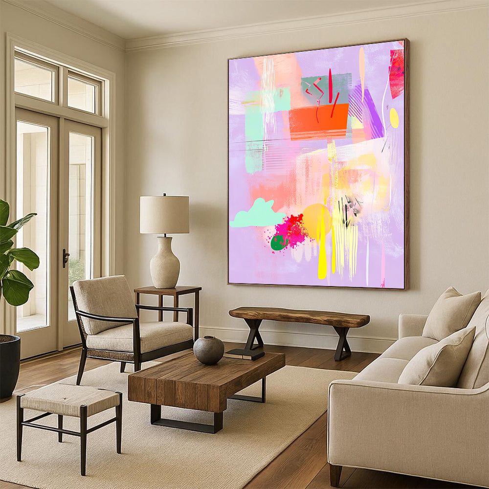 Playful Pastel Abstract for Kids’ Creative Space & Feminine Boutique STSC546