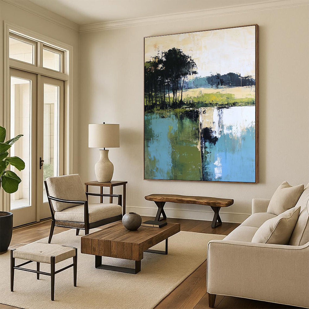 Vibrant Lake Reflection Art for Country Estate & Art - Centric Restaurant STSC098