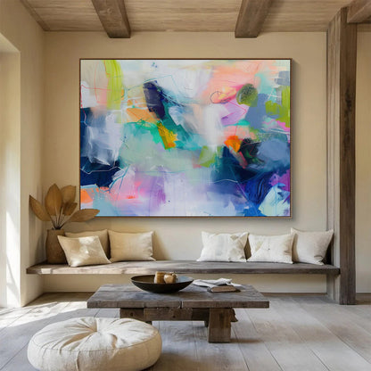 Colorful Abstract Texture Art for Trendy Café DLZ2881