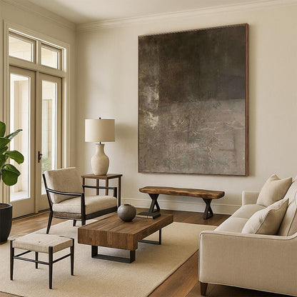 Earthy Textured Abstract for Rustic Winery Tasting Room & Industrial Loft Bedroom DLZ0871