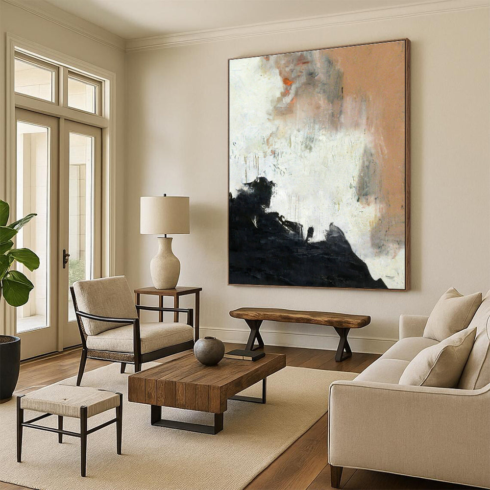 Abstract Landscape Art for Rustic Home Library & Nature - Inspired Café DLZ2061