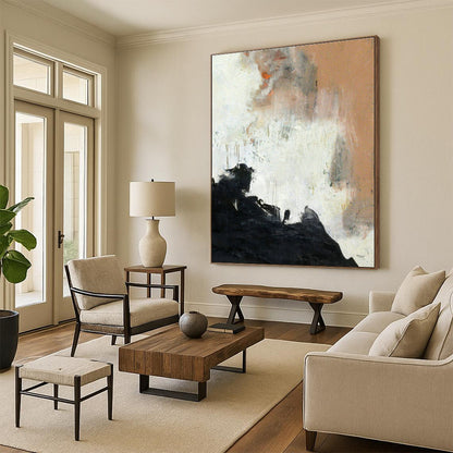 Abstract Landscape Art for Rustic Home Library & Nature - Inspired Café DLZ2061